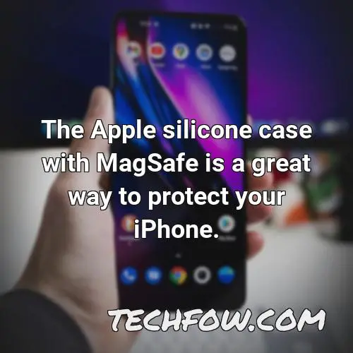 the apple silicone case with magsafe is a great way to protect your iphone