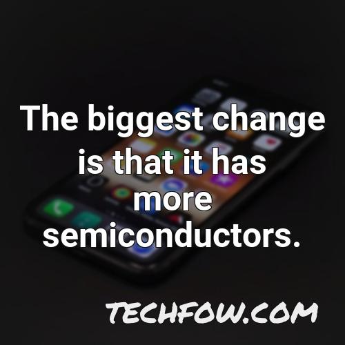 the biggest change is that it has more semiconductors