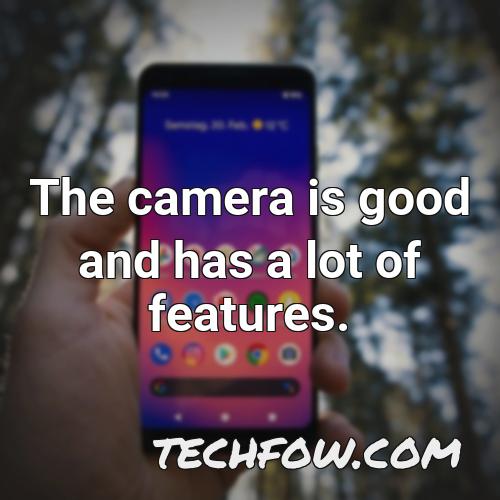 the camera is good and has a lot of features