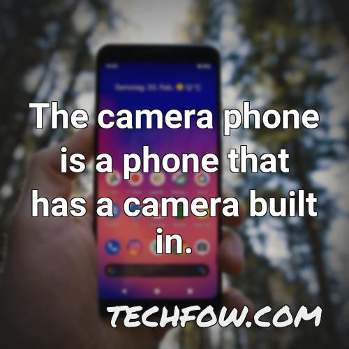 the camera phone is a phone that has a camera built in
