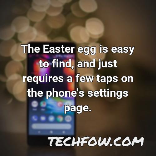 the easter egg is easy to find and just requires a few taps on the phone s settings page