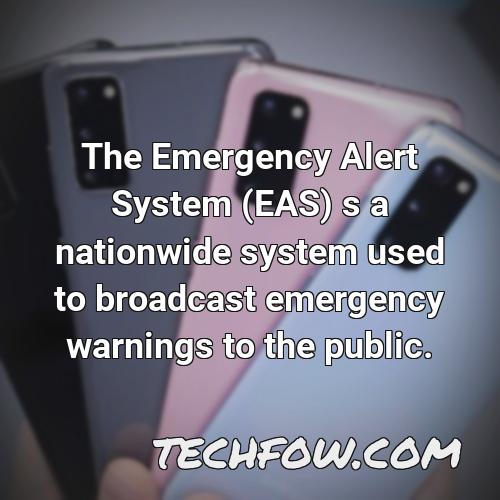 the emergency alert system eas s a nationwide system used to broadcast emergency warnings to the public