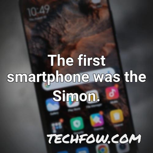 the first smartphone was the simon