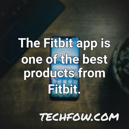 the fitbit app is one of the best products from fitbit