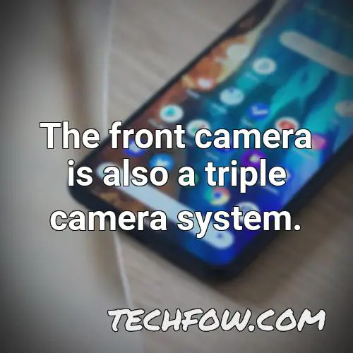 the front camera is also a triple camera system