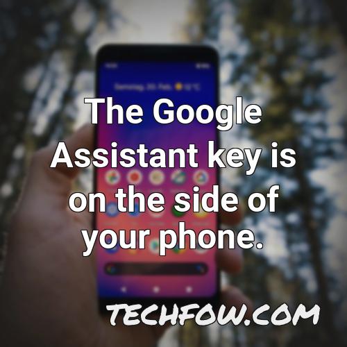 the google assistant key is on the side of your phone