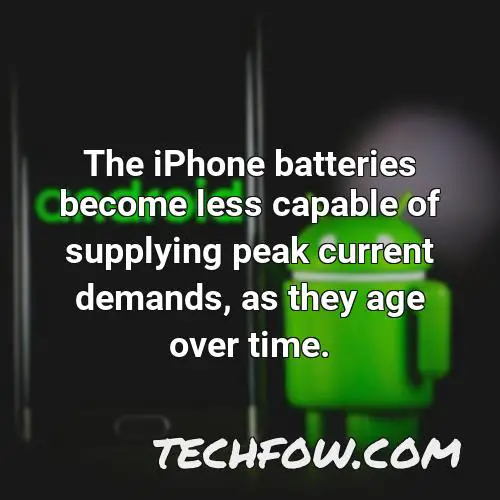 the iphone batteries become less capable of supplying peak current demands as they age over time