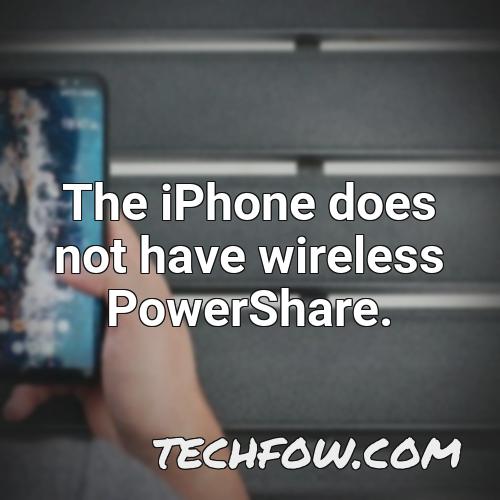 the iphone does not have wireless powershare
