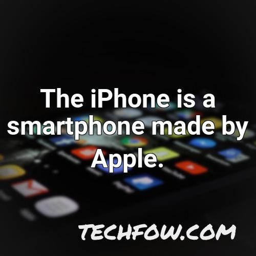 the iphone is a smartphone made by apple