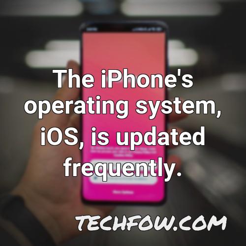 the iphone s operating system ios is updated frequently