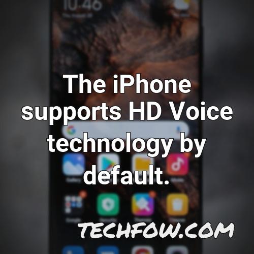 the iphone supports hd voice technology by default