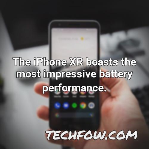 the iphone xr boasts the most impressive battery performance 2