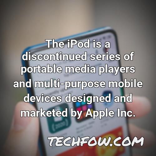 the ipod is a discontinued series of portable media players and multi purpose mobile devices designed and marketed by apple inc