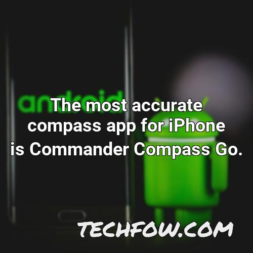 the most accurate compass app for iphone is commander compass go