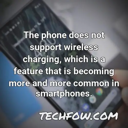 the phone does not support wireless charging which is a feature that is becoming more and more common in smartphones