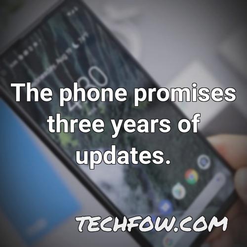 the phone promises three years of updates
