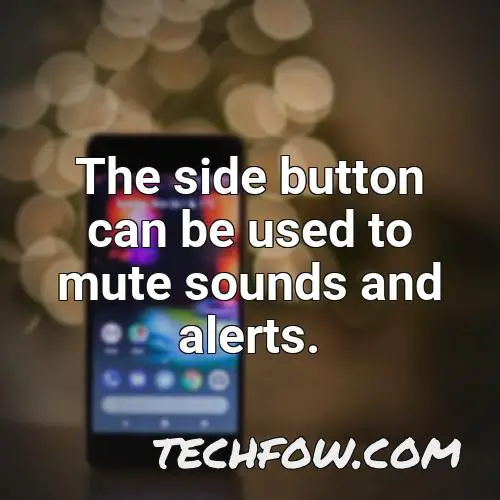 the side button can be used to mute sounds and alerts