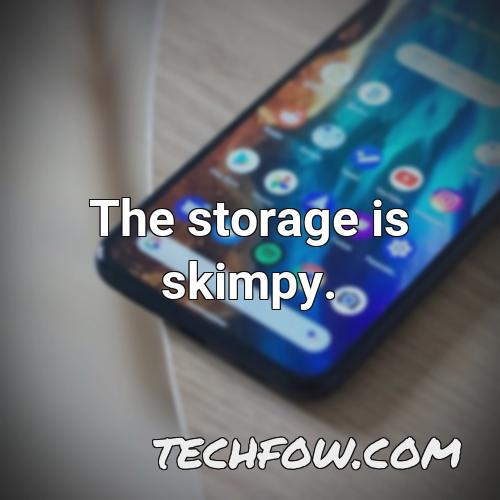 the storage is skimpy