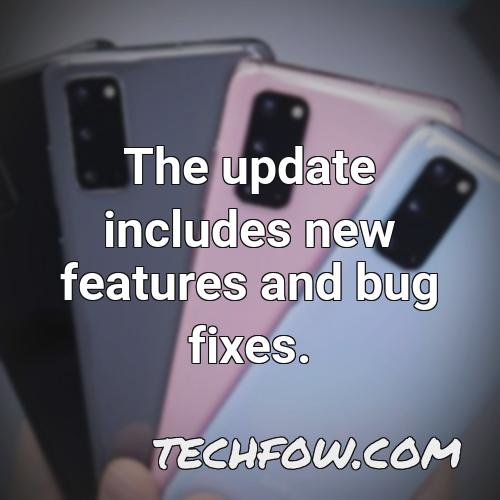 the update includes new features and bug