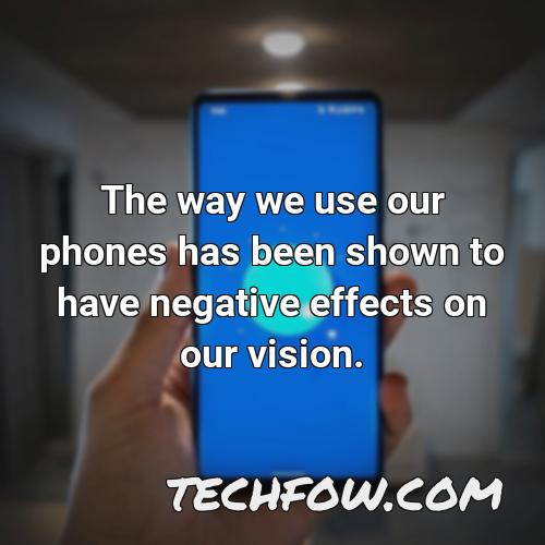 the way we use our phones has been shown to have negative effects on our vision