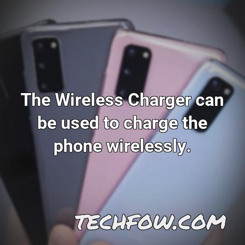 the wireless charger can be used to charge the phone wirelessly