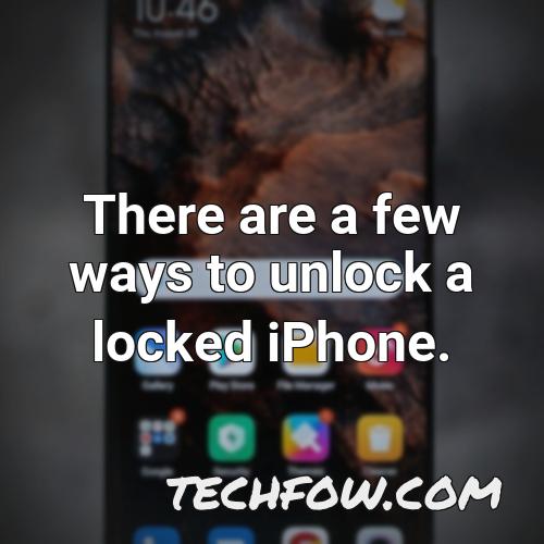 there are a few ways to unlock a locked iphone 2