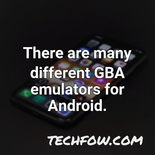 there are many different gba emulators for android