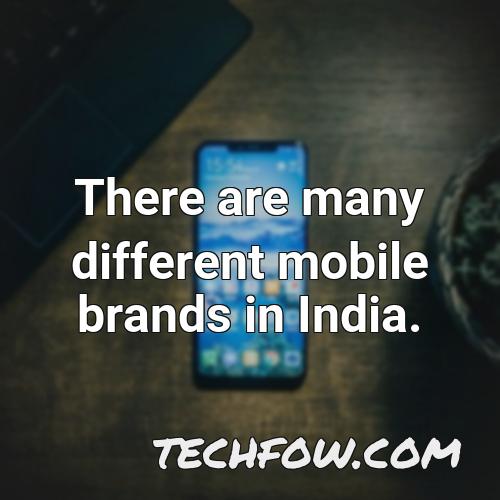 there are many different mobile brands in india