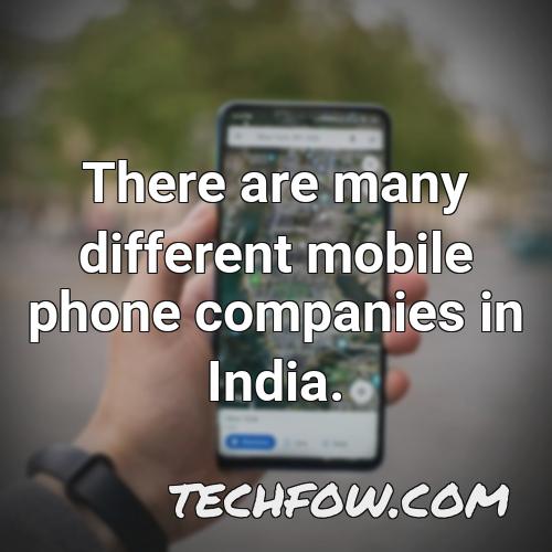 there are many different mobile phone companies in india