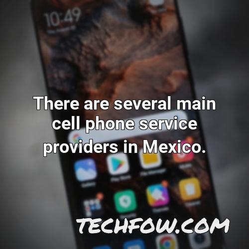 there are several main cell phone service providers in