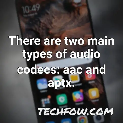 there are two main types of audio codecs aac and