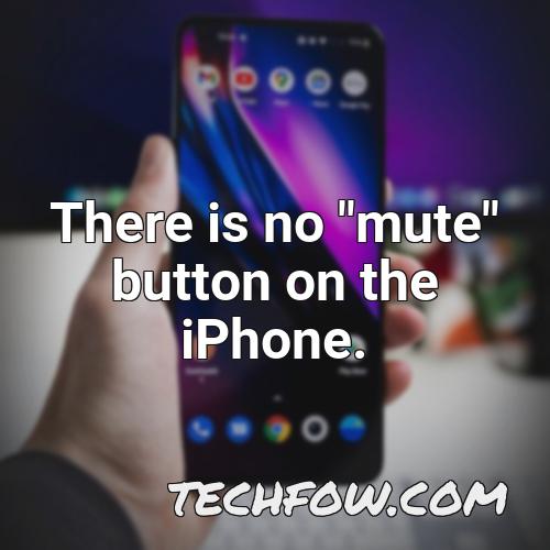 there is no mute button on the iphone