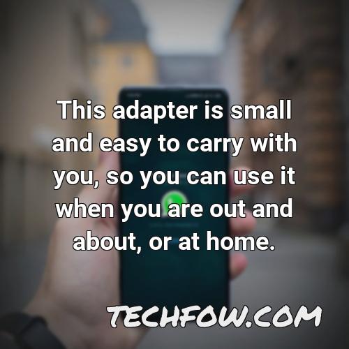 this adapter is small and easy to carry with you so you can use it when you are out and about or at home