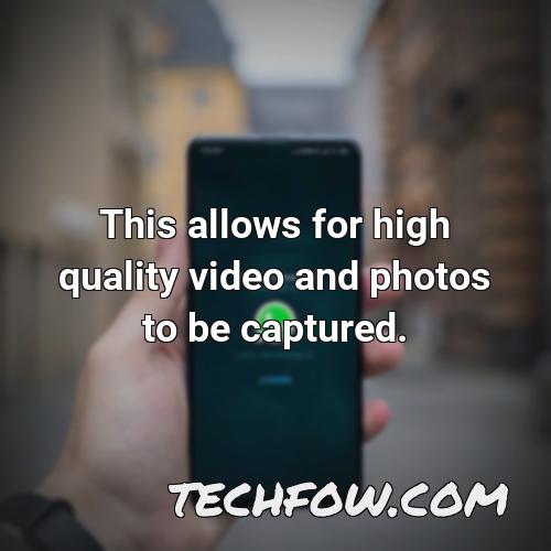 this allows for high quality video and photos to be captured