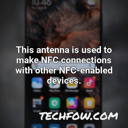 this antenna is used to make nfc connections with other nfc enabled devices