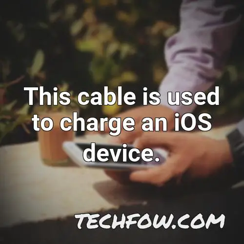 this cable is used to charge an ios device