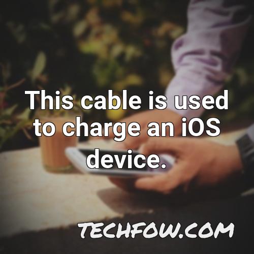 this cable is used to charge an ios device