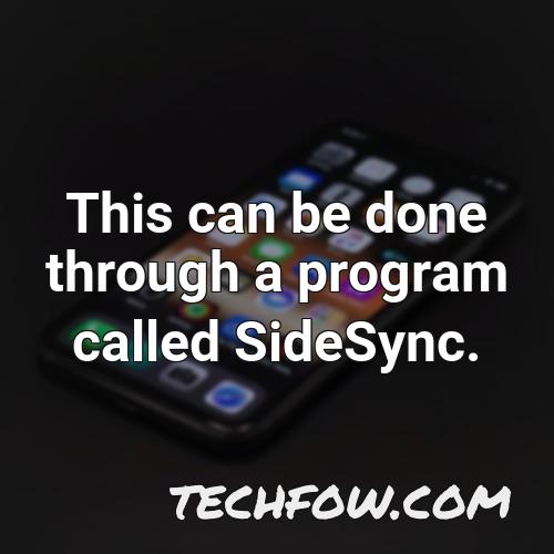 this can be done through a program called sidesync