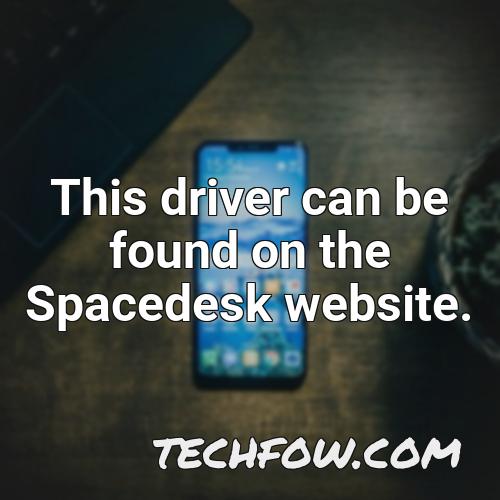 this driver can be found on the spacedesk website