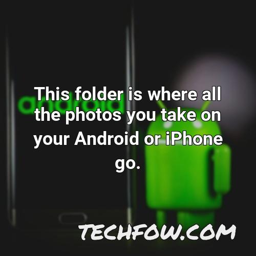 this folder is where all the photos you take on your android or iphone go