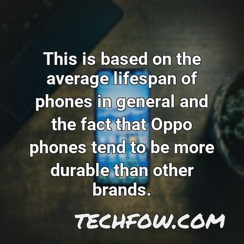 this is based on the average lifespan of phones in general and the fact that oppo phones tend to be more durable than other brands