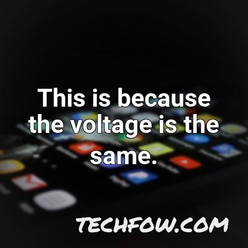 this is because the voltage is the same