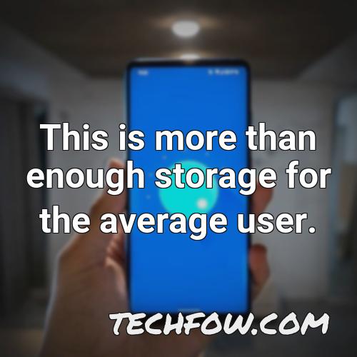 this is more than enough storage for the average user