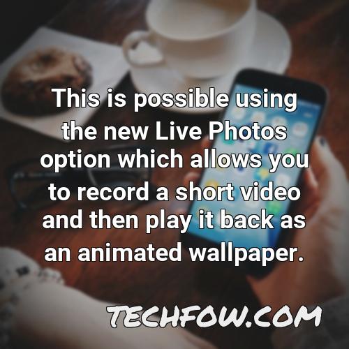 this is possible using the new live photos option which allows you to record a short video and then play it back as an animated wallpaper