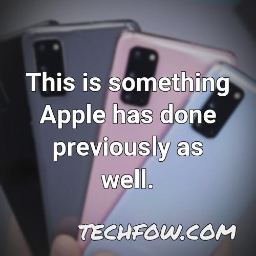 this is something apple has done previously as well