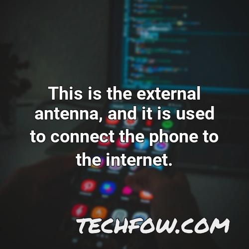 this is the external antenna and it is used to connect the phone to the internet