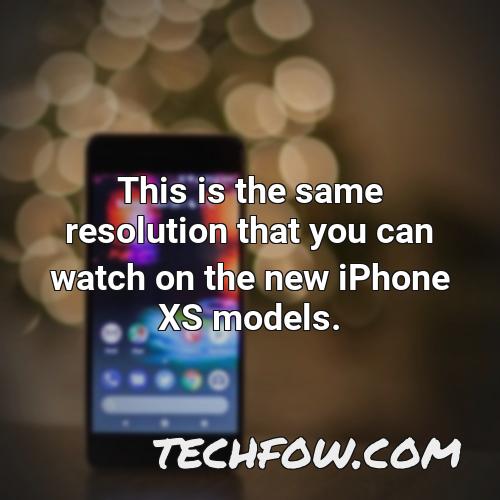 this is the same resolution that you can watch on the new iphone xs models