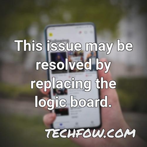 this issue may be resolved by replacing the logic board