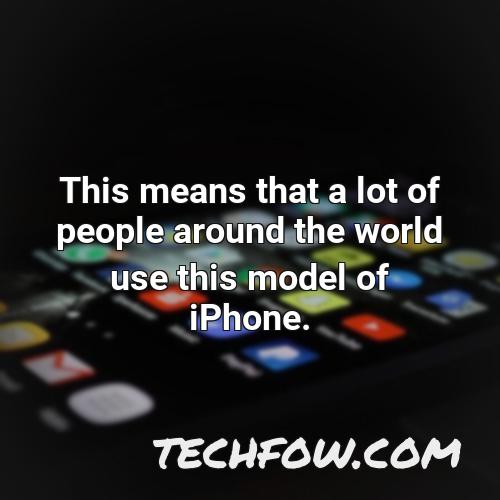 this means that a lot of people around the world use this model of iphone