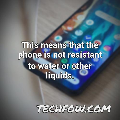 this means that the phone is not resistant to water or other liquids